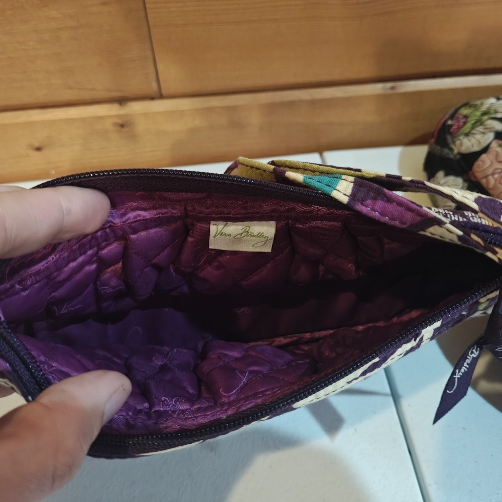 Vera Bradley Dark Purse Bundle, 2 Purses & 1 Clutch, Various Colors & Pattern B5 - Picture 5 of 7